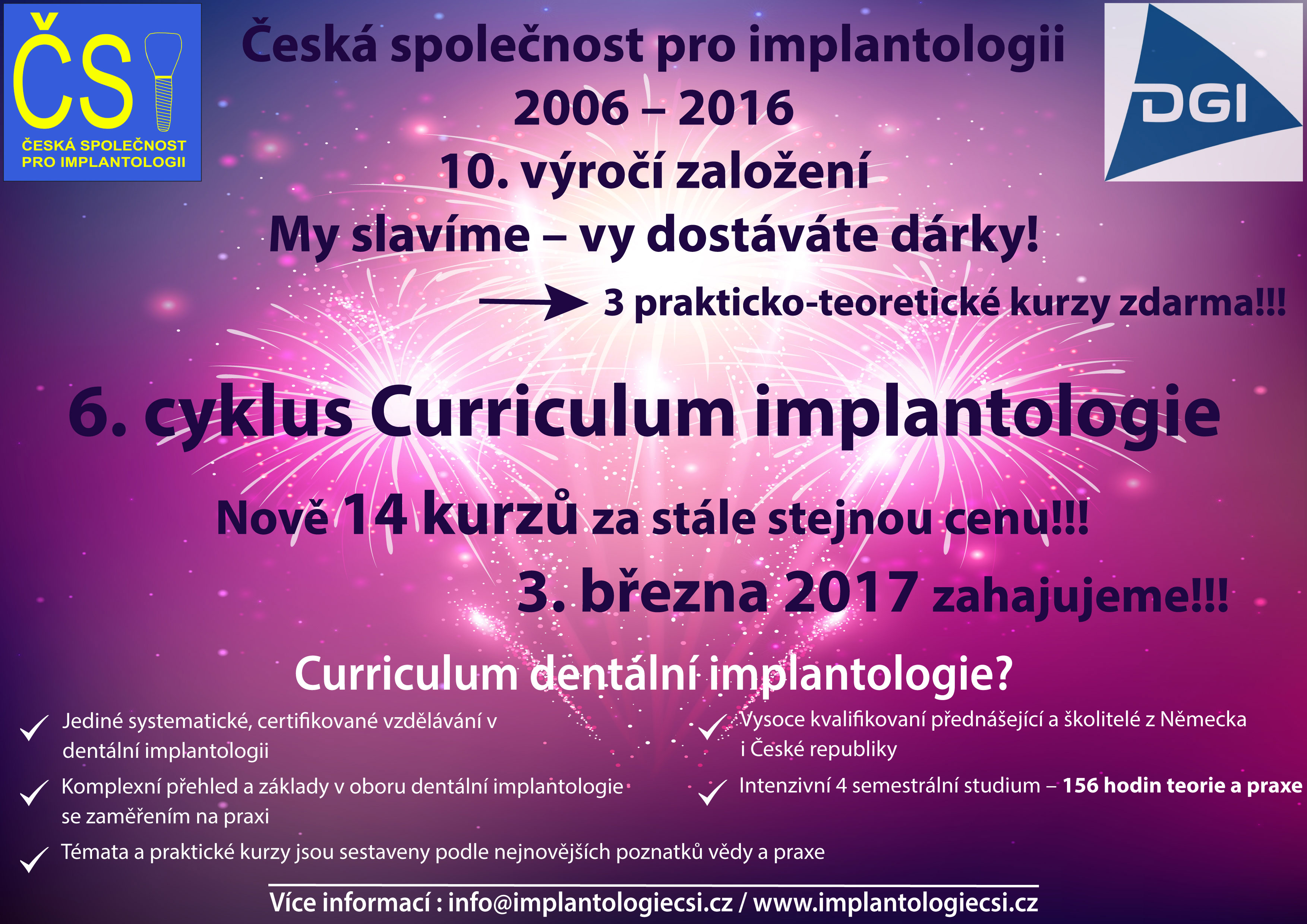 6. cyklus Curriculum Implantologie ČSI